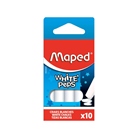 Lot de 10 craies blanches rondes MAPED pour tableau noir