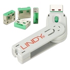 Clé permettent de fixer un verrou sur des ports USB - Vert LINDY