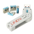 Clé permettent de fixer un verrou sur des ports USB -Bleu LINDY