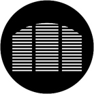 Gobo ROSCO DHA 77755 Morgue window - Taille M (66 mm)