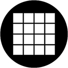 Gobo ROSCO DHA 78042 Large squares - Taille B (86 mm)