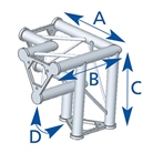 Angle 3 départs, 3D, pied gauche, pour série SD250 ASD