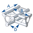 Angle 3 départs, 2D, horizontal, pour série SD250 ASD