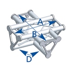 Angle 4 départs, 2D, horizontal, pour série SD250 ASD