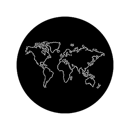 Gobo ROSCO DHA 78086 The world outline - Taille A (100 mm)