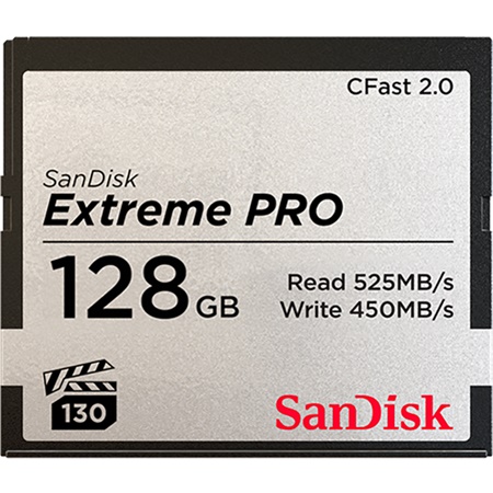 Carte mémoire CFast 2.0 SANDISK Extreme Pro - 128Gbit - 525Mb/s