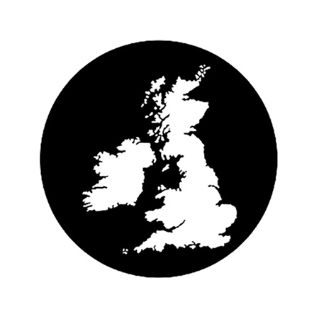 Gobo ROSCO DHA 77875 British isles - Taille A (100 mm)