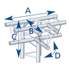 Angle 4 départs, 3D, pied, pour série SX290 Forte Charge - alu ASD