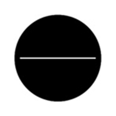 Gobo métal ROSCO 77891 Laser Line - Taille M (65,5 mm)