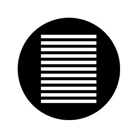 Gobo ROSCO DHA 77904 Venetian blind 2 - Taille A (100 mm)