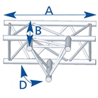 Angle 3 départs, 2D, horizontal, pour série SX290 - alu ASD