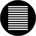 Gobo ROSCO DHA 77904 Venetian blind 2 - Taille M (65.5 mm)