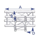 Angle 3 départs, 2D, horizontal ou vertical, série SZ290, couleur NOIR