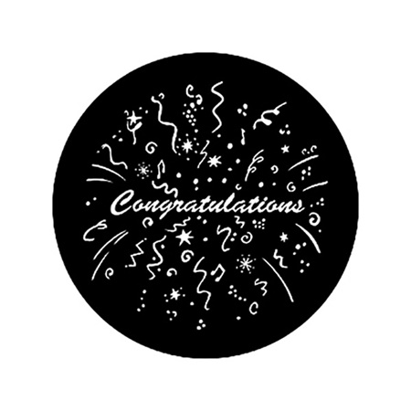 Gobo ROSCO DHA 77984 Congratulations - Taille A (100 mm)