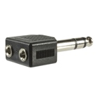 Adaptateur JACK 6.35 stéréo mâle - double MINIJACK 3.5 femelle