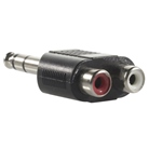 Adaptateur JACK 6.35 stéréo mâle - double CINCH/RCA femelle VELLEMAN