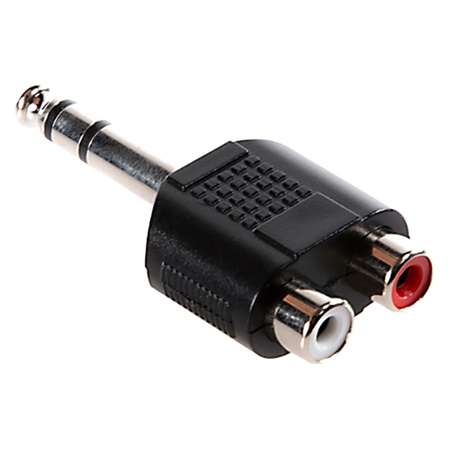 Adaptateur JACK 6.35 stéréo mâle - double CINCH/RCA femelle VELLEMAN