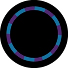 Gobo ROSCO Rotation 84413 PURPLE/TEAL COLOR SWIRL - Taille B (86 mm)