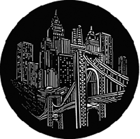 Gobo GAM n° 885 Bridge View - Taille A (100 mm)