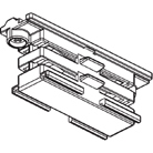 Raccord droit pour rail 3 allumages noir NORDIC ALUMINIUM