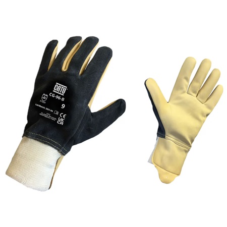 Paire de gants professionnels souples en cuir noir CATU - taille 10