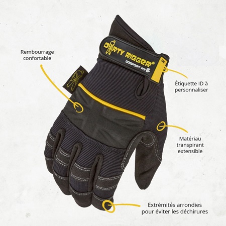 Paire de gants renforcé polyvalent DIRTY RIGGER - Taille XXL