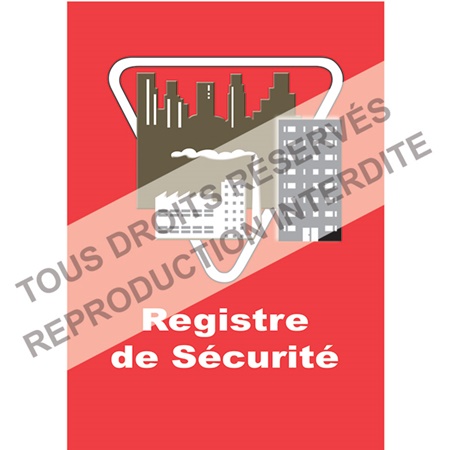 Registre de sécurité incendie simplifié - 48 pages - format A4 CORDIA