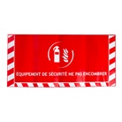 Etiquette de signalisation au sol 865 x 400mm pour extincteur CORDIA