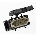 Embase mâle à 4 ergots latéraux et capot plastique coloris noir