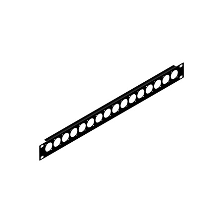Bandeau ou panneau 19'' pré percé pour 16 embases série D Neutrik - 1U