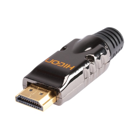 Fiche HDMI mâle dorée à souder HICON