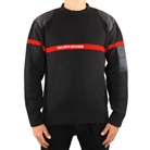 Pull anthracite bande rouge brodée SECURITE INCENDIE - Taille L