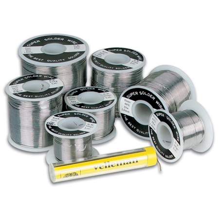 Bobine 500g de soudure Ø 0,8mm - 60% étain / 40% plomb - VELLEMAN