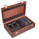 Kit stéréo 2 KM185 NEUMANN avec pinces , bonnettes , boitier bois