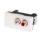 Module MOSAIC LEGRAND 2 RCA AUDIO (rouge+blanc) - 1 module