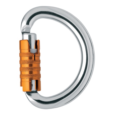 Mousqueton demi-rond multidirectionnel PETZL Omni Triact-Lock