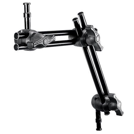 Bras articulé double MANFROTTO - 2 sections - 625mm - spigot mâle 16mm