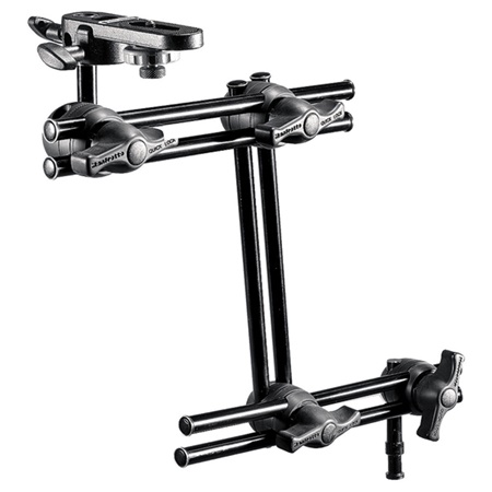 Bras articulé double MANFROTTO - 3 sections - 860mm - spigot mâle 16mm