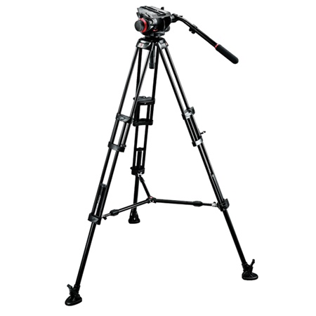 Kit trépied vidéo aluminium MANFROTTO MVK504XTWINMA rotule MVH504XAH