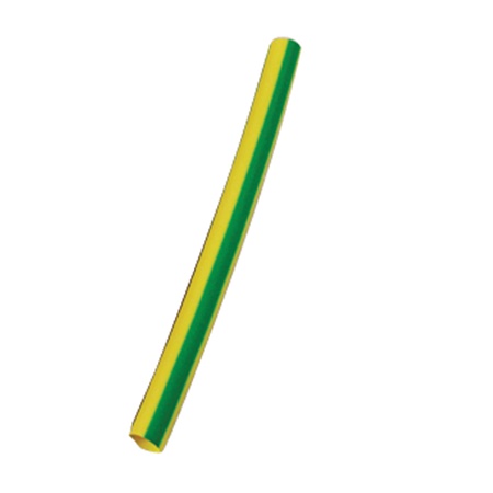 Manchon thermorétractable jaune/vert 6/2mm - Longueur 10cm