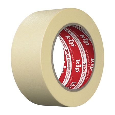 Adhésif papier lisse crêpé KIP 3804 - 48mm x 50m Beige Clair
