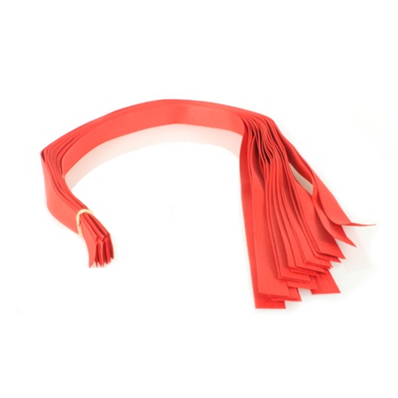 Paquet de 20 nouettes polyester 80cm x 20mm - ROUGE