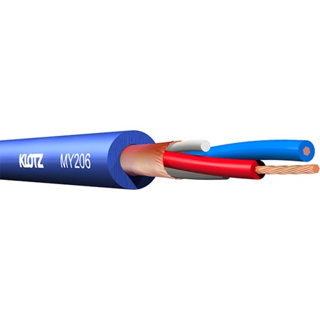 Câble micro extra souple bleu KLOTZ 2 x 0.22mm² - bobine de 30m