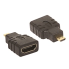 Adaptateur Micro HDMI mâle - HDMI femelle dorée HICON