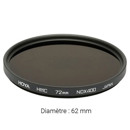 Filtre gris neutre HOYA Neutral Density ND400 HMC - Diamètre : 62mm