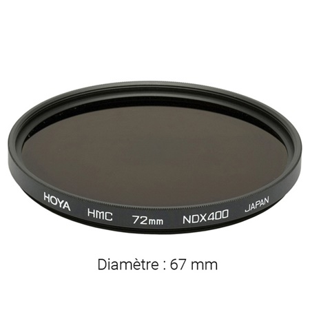 Filtre gris neutre HOYA Neutral Density ND400 HMC - Diamètre : 67mm