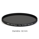 Filtre gris neutre HOYA Neutral Density Pro ND4 - Diamètre : 62mm