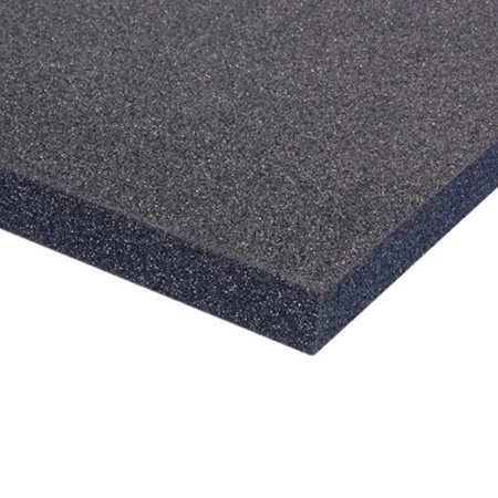 Plaque de mousse noire 10mm semi-rigide adhésive non alvéolée