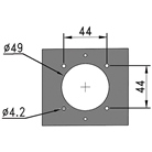 Face avant 1 emplacement P17/16A/220V MONO pour CADRE/2U PENN ELCOM