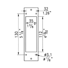 Face avant pour 1 embase Harting 24, 64 ou 108 pour CADRE/4U